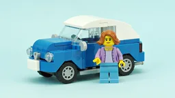 Blue vintage car