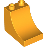 Lego Duplo Brick 2 x 3 x 2 with Curve / Bright Light Orange