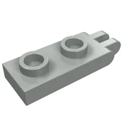 Hinge Plate 1 x 2 with 2 Fingers and Hollow Studs / Light Gray