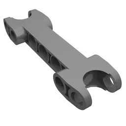 Technic Axle and Pin Connector 2 x 7 with Two Ball Joint Sockets / Pearl Dark Gray