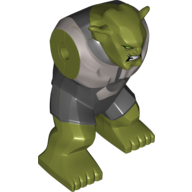Lego Body Giant, Green Goblin with Silver and Black Armor Print / Olive Green