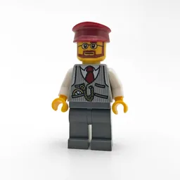 Christmas Train Driver with Dark Red Hat