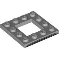 Plate Special 4 x 4 with 2 x 2 Opening with Car Grill Print / Light Bluish Gray