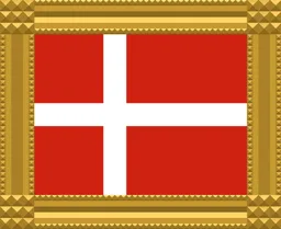 The Danish National Flag in a frame