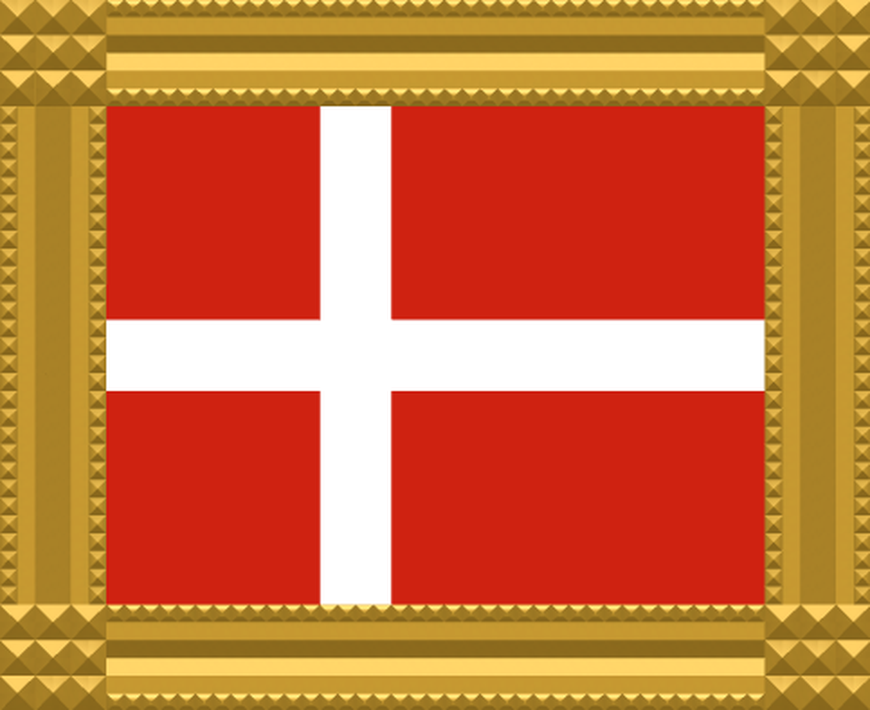Lego The Danish National Flag in a frame