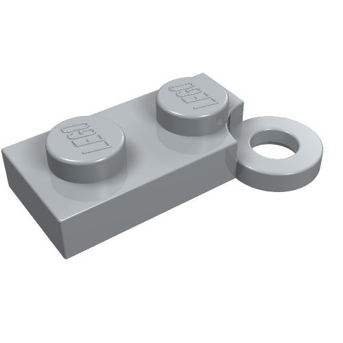Lego Hinge Plate 1 x 4 Swivel Base with Hole / Light Bluish Gray