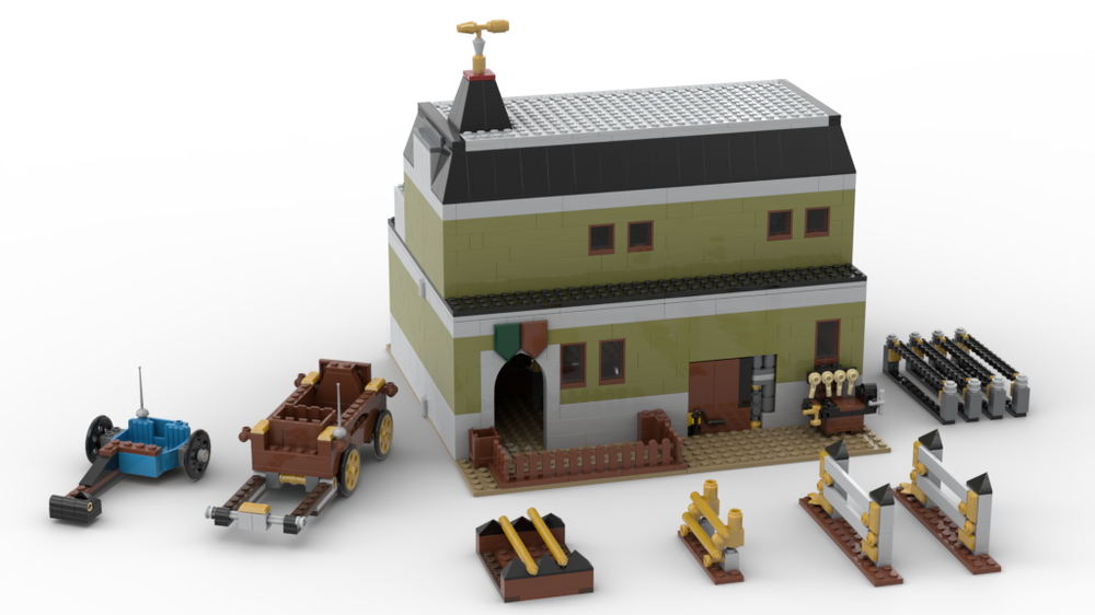 Lego Horse Farm: Alternate build for 10273 Haunted House