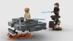Battle of the Heroes - Mustafar Lava Skiff and DLC-13 Mining Droid