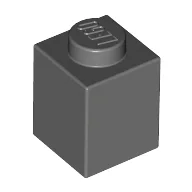 Brick 1 x 1 / Dark Bluish Gray