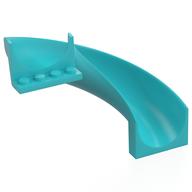 Lego Slide Curved 180° / Medium Azure
