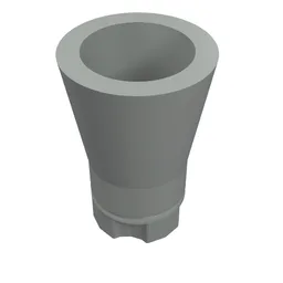 Plant, Palm Tree Trunk - Short Connector, Axle Hole with 2 Inside Prongs / Light Gray