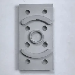 Modulex Turntable 2 x 4 with M on Studs / Modulex Light Gray