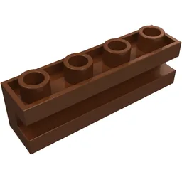 Brick Special 1 x 4 with Groove / Reddish Brown