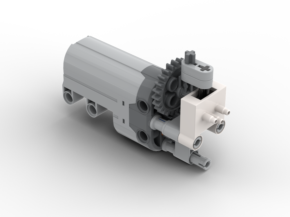 Lego RC pneumatic valve V2 geared with PF