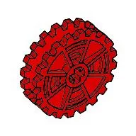 Technic Tread Sprocket Wheel Dual Thin / Red