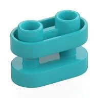 Brick Special 1 x 2 Rounded with Center Bars / Medium Azure