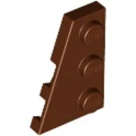 Wedge Plate 3 x 2 Left / Reddish Brown