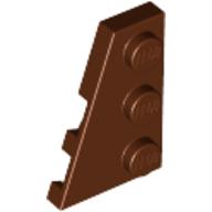 Lego Wedge Plate 3 x 2 Left / Reddish Brown