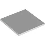 Tile 6 x 6 with Bottom Tubes / White