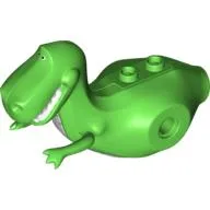Animal Body Part, Dinosaur, 'Rex' Body with White Chest, White Teeth Print / Bright Green