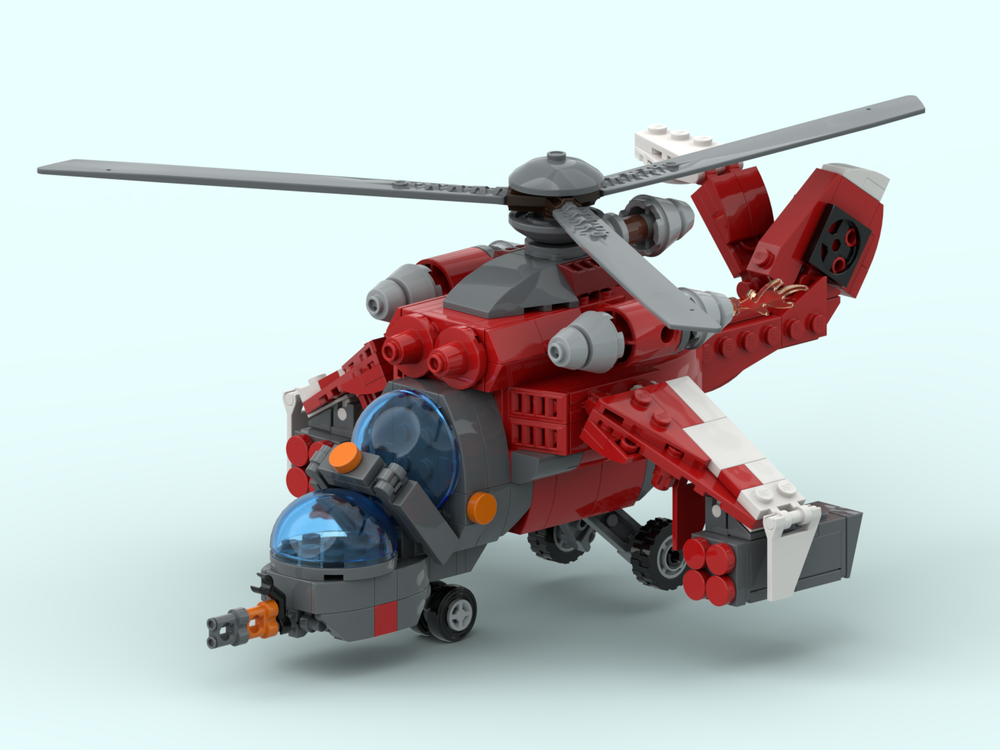 Lego Tundran Territories Gunship (w/ Stand)