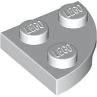 Plate Round Corner 2 x 2 / White