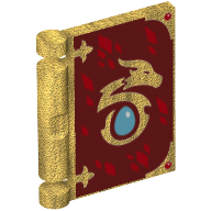 Lego Book Cover with Dragon Egg Print / Pearl Gold