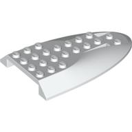 Lego Aircraft Fuselage Curved Aft Section 6 x 10 Top / White