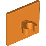 Lego Road Sign Clip-on 2 x 2 Square [Thick Open O Clip] / Orange