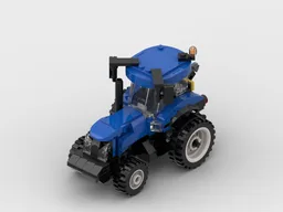 Modern Blue Farm Tractor MOC inspired