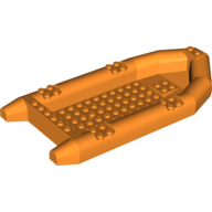 Lego Boat / Rubber Raft / Dinghy, Large 22 x 10 x 3 / Orange