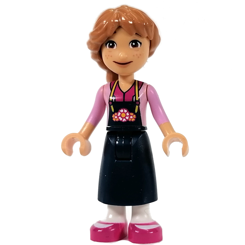 Lego Fiona - Bright Pink Shirt, Dark Blue Apron