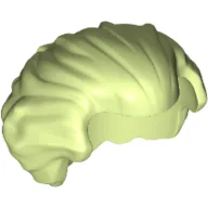 Hair Swept Back with Widow's Peak Chin-Length and Bushy in Back / Yellowish Green
