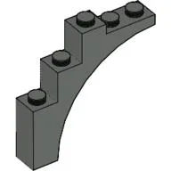 Brick Arch 1 x 5 x 4 [Continuous Bow] / Dark Gray