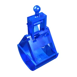 Crane Bucket [Complete Assembly] / Trans-Dark Blue