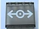 Panel 1 x 4 x 3 with Side Supports - Hollow Studs with Train Logo White Pattern (Sticker) - Set 7938