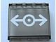 Lego Panel 1 x 4 x 3 with Side Supports - Hollow Studs with Train Logo White Pattern (Sticker) - Set 7938