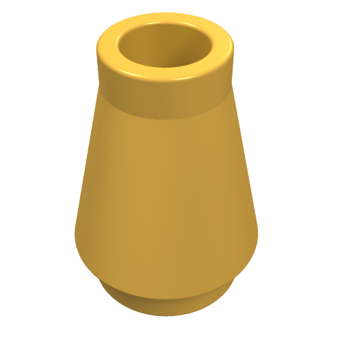Lego Cone 1 x 1 [No Top Groove] / Bright Light Orange
