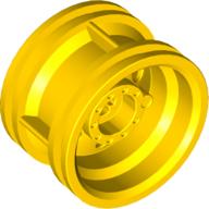 Lego Wheel 30.4 x 20 without Pinholes, with Reinforced Rim / Yellow