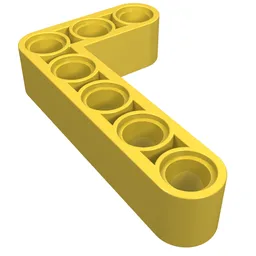 Technic Beam 3 x 5 L-Shape Thick / Yellow