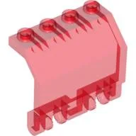 Hinge Panel 2 x 4 x 3 1/3 Locking Dual 2 Fingers / Trans-Red