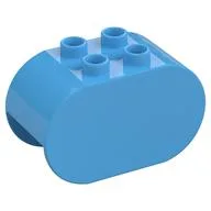 Duplo Brick 2 x 4 x 2 Rounded Ends / Medium Blue
