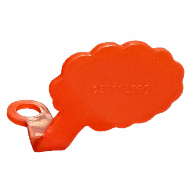 Lego Minifig Neckwear Speech Bubble, Cloud Edge, Right / Trans-Clear