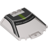 Lego Windscreen 6 x 6 x 1 1/3 with 'ASTON MARTIN RACING' print