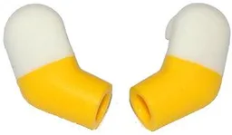 Arm, (Matching Left and Right) Pair with Molded White Short Sleeves Pattern / Yellow