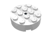 Lego Turntable 4 x 4 - Old Type Complete, Perfectly Round / White