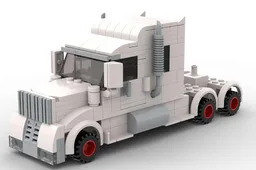 White High roof american truck