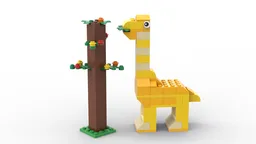 11016 Yellow dinosaur and tree