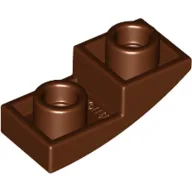 Brick Curved Inverted 2 x 1 / Reddish Brown