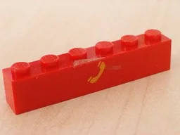 Brick 1 x 6 with Yellow Telephone Pattern (Sticker) - Set 2150